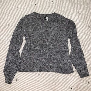 🌼 Navy Marl Divided Crew Sweater